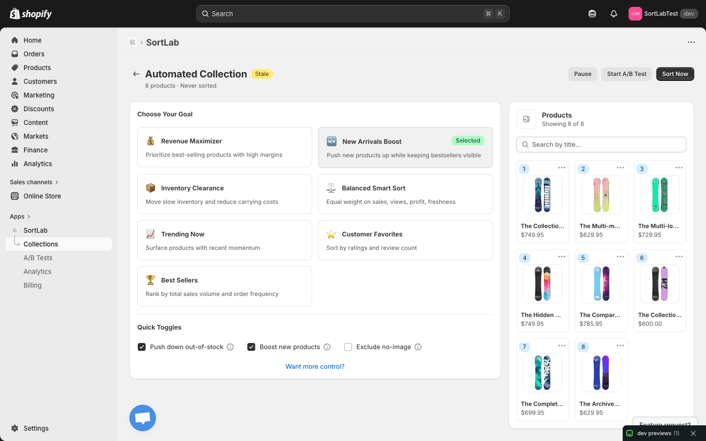 Simple Mode strategy selection